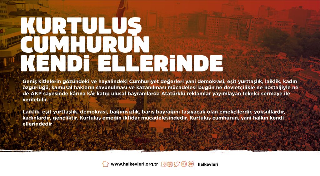 Kurtuluş cumhurun kendi ellerinde!