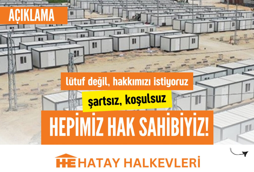 Hatay Halkevleri: Kira desteğinin kaldırılması kararı geri alınsın!